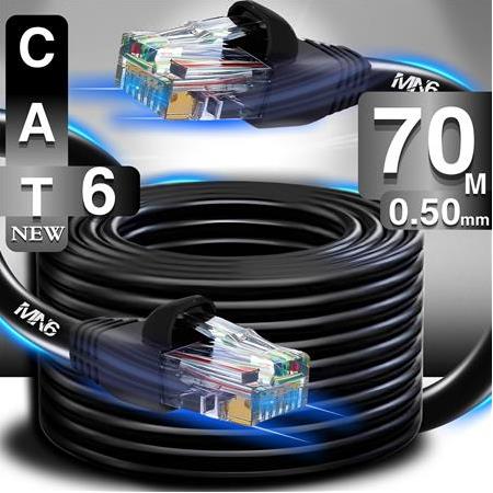 MN6 M106 70 metre ethernet kablosu/utp 0.50mm Cat6 Iki Kat Korumalı/iç Dış Mekan