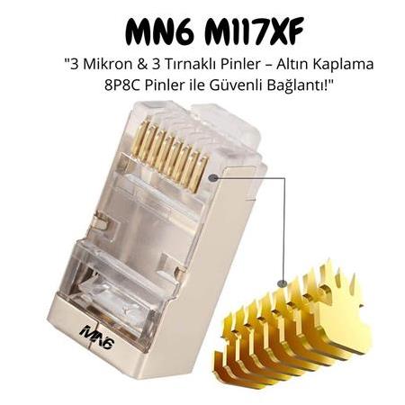 MN6 M117XF Cat6 jack/Metal EZ/Yeni Nesil rj45 cat6-8P/8C AÇIK UÇLU/Cat6 Konnektör