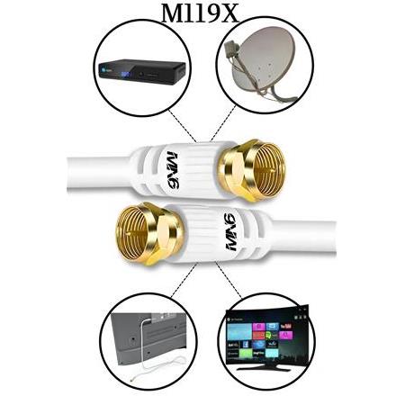 MN6 M119X Anten Kablosu/Hazır Altın uç F Konnektör-4K/Çanak Anten Kablosu-rg6 u6 anten kablo