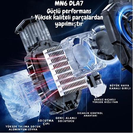 MN6 DLA7 Telefon Soğutucu Fan/Hızlı Soğutucu Radyatörlü/Telefon soğutucusu