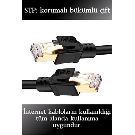 MN6 M110XF Cat8 Kablo/40GBPS-2000MHZ-S/ftp-5 Metre Cat8 Ethernet Kablosu