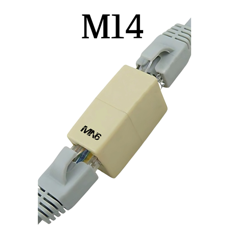 MN6 M14 kablo birleştirici/Cat5/5e-Cat6-uyumlu/lan kablosu Birleştirici Ara Aparatı