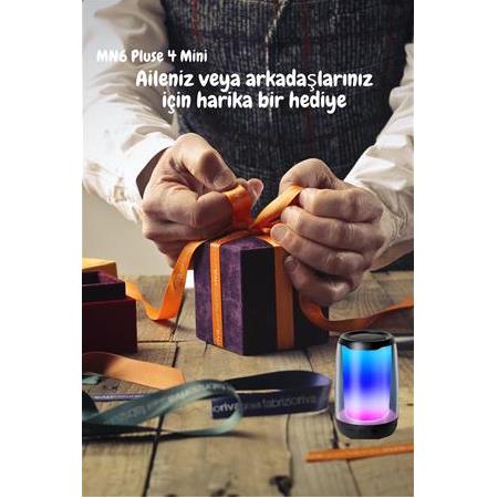 MN6 Pluse 4 Mini Ses Bombası/360°ledli Bluetooth Hoparlör/bt5.1/tybec/5 Saat Oynatma/ses Topu