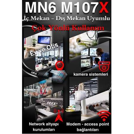 MN6 M107X 280 Metre Internet Kablosu/Utp 0,57mm Cat6 Iki Kat Korumalı/ Iç Dış Mekan